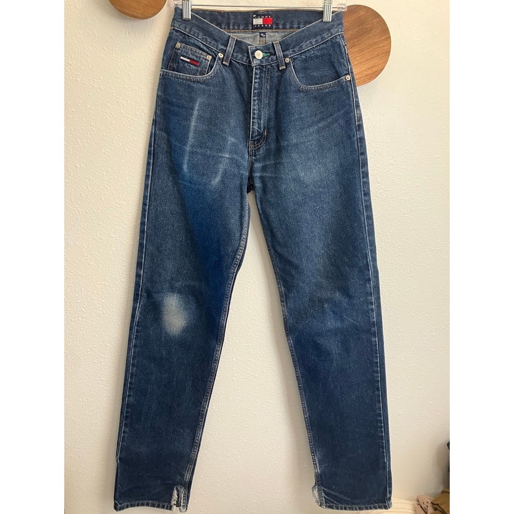Tommy Hilfiger Women's Straight Leg Jeans - Dark Blue Denim
